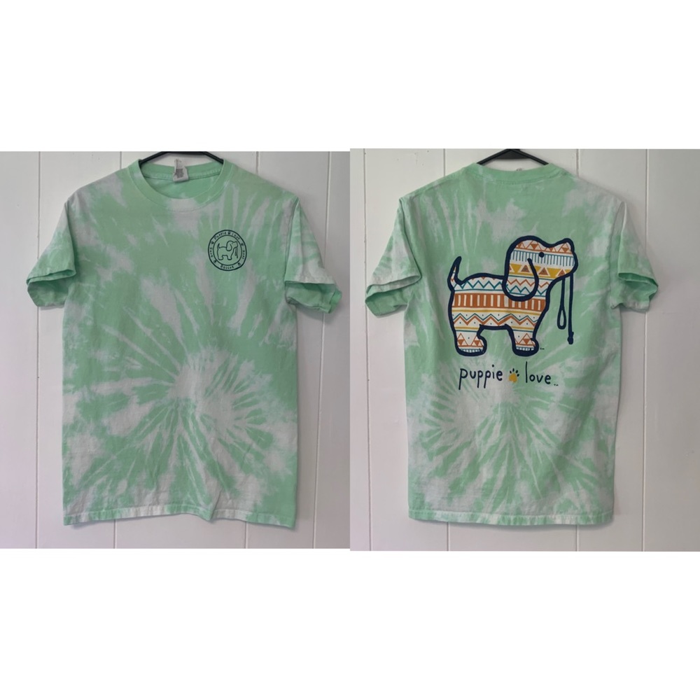 Puppies Love Upcycled T Shirt Size Small